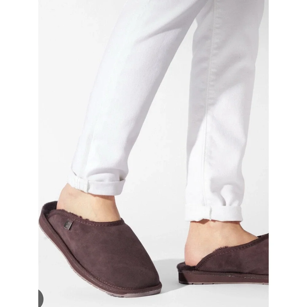 EMU MP10528 Platinum Esperence Men Size 9 Women Size 10 Sheepskin Slippers Brown